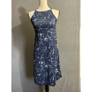 Patagonia Dress Small Blue Strappy Midi Sliding Rock Print Shelf Bra‎